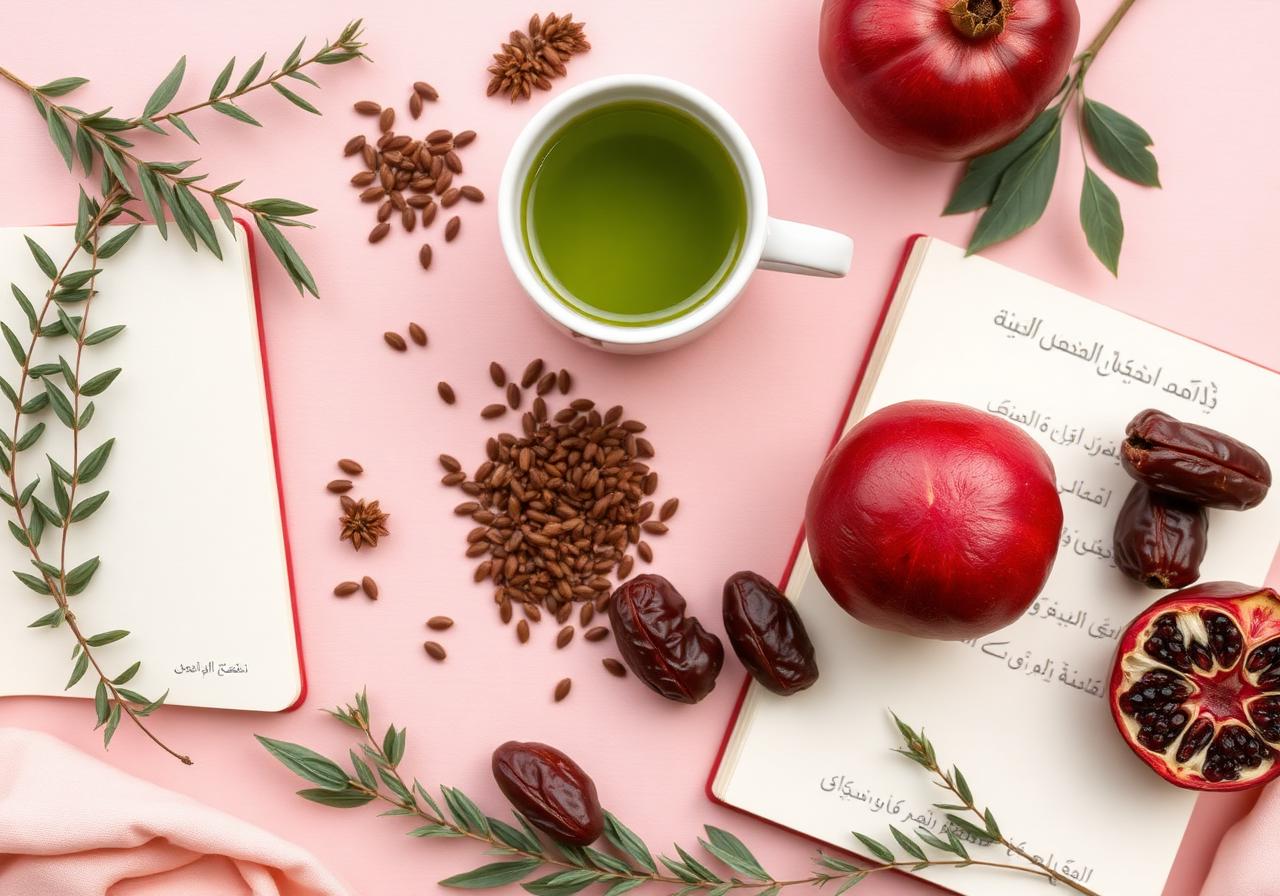Calm wellness flat lay representing women's hormonal health and PCOS care